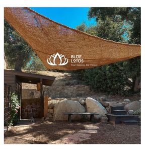 BEST SELLER Voile d'ombrage en cuir naturel sain |   100% Pur artisanal, design moderne style ferme, respectueux de l'environnement BLUE LOTUS - Product Image 1