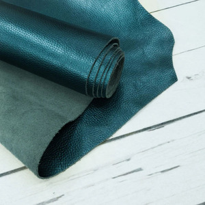 Genuine Pebble Grain Teal <b>Leather</b> Material For Handcrafted Purses Wallets Watchbands Shoes And Book Binding Applications - Product Image 2
