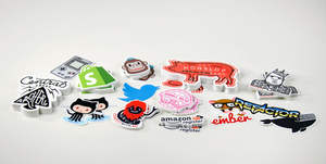 100 autocollants PVC imperméables 5x5cm, logo personnalisé, autocollant pour boîte cadeau, design personnalisé, taille personnalisée, autocollant vinyle résistant aux UV, épreuve gratuite - Product Image 5