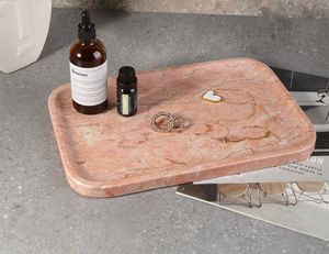 Pink Resin Art Deco Plant Pattern Multi-Functional Wedding Vanity <b>Tray</b> - Product Image 2