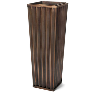 Macetero Cuadrado de Metal para Piso, Jarrón Decorativo para Jardín Exterior, para Flores y Plantas Verdes, Macetero de Metal Decorativo Contemporáneo - Product Image 1