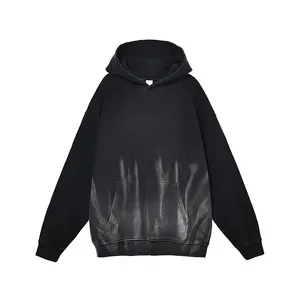 Sudadera con Capucha de Verano para Hombre, Lavado Ácido, Algodón Original, Antiencogimiento, Transpirable, 240 g/m², Tejido Grueso, 100% Algodón - Product Image 5