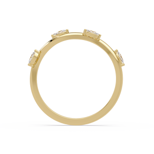Minimalist 14k Gold Marquise Cut Lab Grown Diamond 0.13 Carat TW <b>Fine</b> Jewelry Luxury Custom Women's Wedding Engagement <b>Ring</b> - Product Image 3