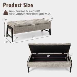 Panca Moderna in Ciniglia con Gambe in Legno di Gomma Massiccio, Arredamento per Soggiorno - Product Image 5