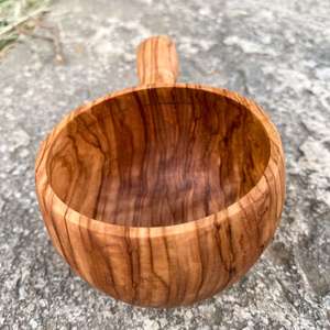 Premium Hand Carved Wooden Kuksa Cup Rustic Nordic Mug <b>Bar</b> <b>Tool</b> For Cocktail Outdoor Coffee Tea and Hot Drinks - Product Image 5
