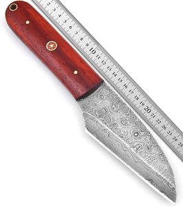 Couteau de chasse/découpe personnalisable en acier inoxydable OEM avec manche en bois Pakka, étui en cuir, fabrication artisanale, marque ZA DAMASCUS MAKERS - Product Image 2