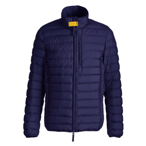 Chaqueta Acolchada Azul Marino para Hombre, Cuello Alto, Cierre de Cremallera, Resistente al Viento, Informal, para Invierno, Corte Ajustado, 100% Poliéster - Product Image 3