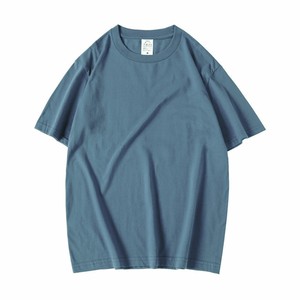 Camiseta de Manga Corta para Hombre, Cuello Redondo, Corte Regular, Algodón Jersey, Color Azul Marino Sólido, Talla Personalizada, Logotipo OEM ODM, Venta al Por Mayor - Product Image 2