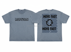 Camiseta de manga corta gris para hombre de Garment Lab con estampado de letras en la parte delantera y diseño de la serie Lab en la parte trasera, corte regular, informal, de algodón jersey. - Product Image 5