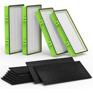 Parti di Ricambio Compatibili per Purificatori d'Aria Holmes AER1, 4 Filtri HEPA Veri + 8 Prefiltri, Filtro Aer1 HAPF30AT HAP - Product Image 1