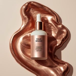 Sérum Visage Anti-Âge au Cuivre Bleu Peptidique Marque Blanche, Logo Personnalisé, Soin des Lèvres Liquide Éclaircissant et Raffermissant Enrichi en Vitamines pour la Peau - Product Image 4