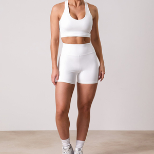 Soutien-gorge de sport respirant à dos nageur de couleur unie pour femme, antichoc, sans couture, pour fitness et activités sportives à fort impact - Product Image 4