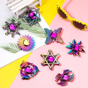 Lot de 8 Fidget Spinners Métalliques Arc-en-ciel – Anti-stress et Anxiété – Cadeau Idéal pour Adultes et Adolescents – Haute Vitesse - Product Image 4