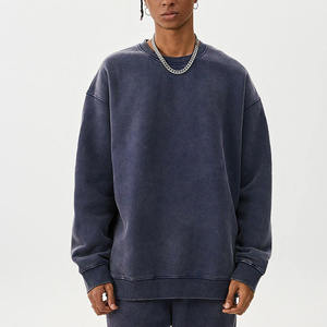 Sweat-shirts vintage délavés 380 GSM, effet vieilli, coupe oversize, col rond unisexe, vierges, streetwear décontracté, vêtements personnalisés - Product Image 2