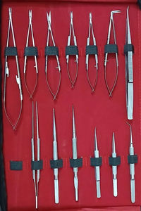 Kit d'instruments de micro-chirurgie oculaire manuels professionnels en acier inoxydable, pinces porte-aiguilles, ciseaux chirurgicaux fins pour hôpital - Product Image 4