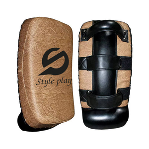 Bouclier de frappe incurvé en cuir véritable pour Muay Thai, personnalisable en couleur et taille, équipement d'entraînement d'arts martiaux - Product Image 5