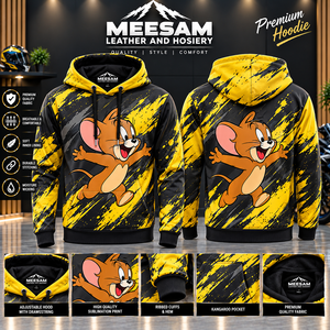 เสื้อฮู้ดดี้ผู้ชาย Spring Valley สีน้ำเงินขาวไล่เฉดลายต้นไม้แบบ Sublimation - Product Image 6