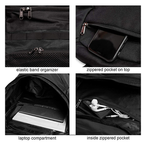Sac à dos de basket-ball noir, grande capacité, sac de sport avec poche en filet pour ballon, unisexe - Product Image 4