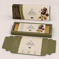 Boîte d'emballage pour tablette de chocolat au lait fabriquée en Inde, boîte rigide en papier d'art avec impression quadricolore, écologique et de qualité alimentaire
