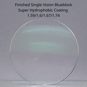 เลนส์สำเร็จรูป Single Vision 1.74 Aspherical Blueblock UV420 พร้อมเคลือบ Super Hydrophobic สำหรับแว่นตา - Product Image 1