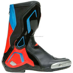 Meilleure qualité imperméable respirant 100% cuir véritable matériel sur mesure moto bottes de course pour course hommes chaussures - Product Image 5