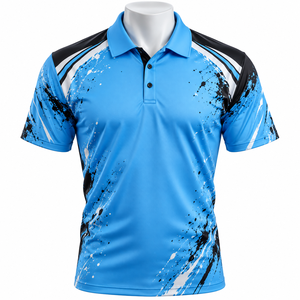 เสื้อโปโลโบว์ลิ่งสำหรับนักกีฬาแข่งขัน  ผ้าถักเนื้อแน่น ดีไซน์สั่งทำพิเศษ พิมพ์ลายแบบซับลิเมชั่นเต็มตัว สำหรับผู้ชาย - Product Image 5