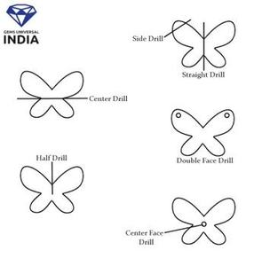 Pendentifs en pierre de soleil noire naturelle sculptés à la main en forme de papillon, figurines en pierre de soleil pour la fabrication de bijoux, vente en gros - Product Image 6