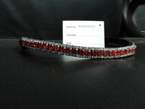 สายรัดคิ้วหนังม้าประดับคริสตัลสีเขียวสินค้าม้าพรีเมี่ยม - Product Image 3