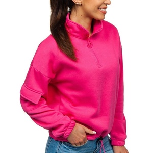 2025 nueva sudadera transpirable con forro de otoño e invierno para mujer de talla grande europea, venta al por mayor, moda urbana deportiva de lana personalizada - Product Image 5