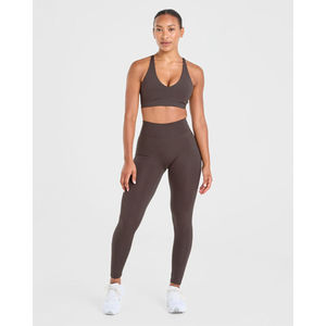 Nouveau soutien-gorge de sport personnalisé et confortable, avec détail plissé central, bretelles fines et maintien élevé, pour femme - Product Image 5