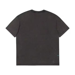 Camiseta de Manga Corta para Hombre, Diseño Personalizado OEM ODM, con Patrón Colorido Pintado a Mano, Cuello Redondo, Corte Regular, Tejido de Jersey de Algodón Informal - Product Image 2