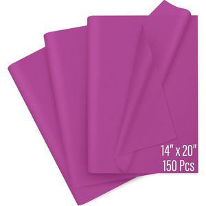 150 Fogli di Carta Velina Viola 14x20 Pollici, Confezione per Regali, Bouquet, Matrimoni, Decorazioni per Feste - Product Image 2