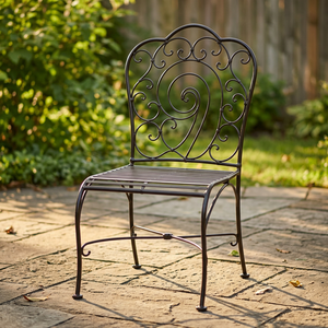 KHP <b>Victorian</b> Wrought Iron Garden Chair Weather Resistant Outdoor Furniture 1-Seater Customizable Made in Vietnam - Product Image 2