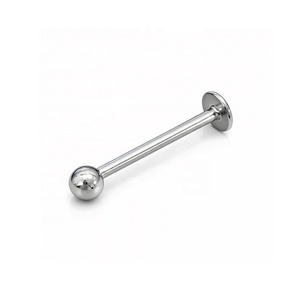 Joyería para <span class=keywords><strong>Piercing</strong></span> de Acero Inoxidable, Estilo Básico, Varilla Esférica Recta con Base Plana, para <span class=keywords><strong>Piercing</strong></span> de <span class=keywords><strong>Mejilla</strong></span>/Mejorilla, Joyería Corporal Roscada - Product Image 2