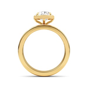 Anillo de Compromiso Distintivo de Oro Rosa de 10K con Diamantes Cultivados en Laboratorio de Corte Pera de 2.48 CTW para Mujer - Product Image 6