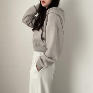 Sudaderas con Capucha para Mujer, Manga Larga, con Cordón Ajustable, Sudadera Corta, Jersey Deportivo, Top - Product Image 4