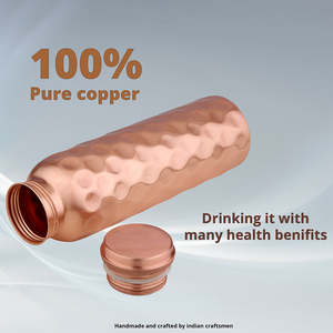 Botella de Agua Portátil de Cobre Puro Ecológica con Diseño Moderno para el Hogar, Gimnasio, Yoga y Uso al Aire Libre - Product Image 2