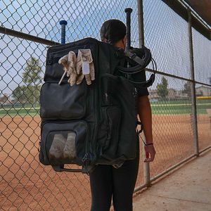 Sac à dos de baseball à roulettes Bagnex avec logo personnalisé, imperméable, en polyester 600D, protection pour clubs de golf, sac de transport pour matériel et chaussures - Product Image 5