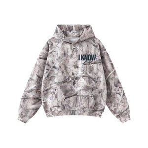 Sudadera con Capucha Personalizada con Estampado de Camuflaje para Hombre, Sudadera con Capucha Estilo Urbano, Sudadera Holgada Informal, 100% Algodón, Sudadera con Estampado Gráfico, Logotipo OEM - Product Image 1