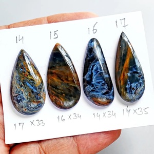 Pietersite bleue cabochon naturelle à dos plat, pierres précieuses en vrac pour la fabrication de bijoux, pour l'argenterie - Product Image 6