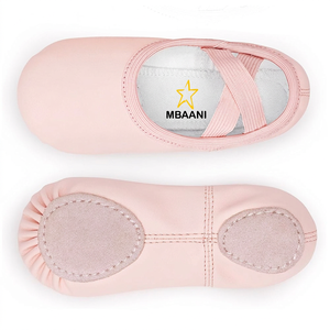 Zapatos de Ballet Suaves MBAANI, Parte Superior de Satén, Forro de Algodón, Suela de Goma, Zapatos Planos de Baile para Niñas - Product Image 2