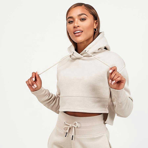 Nouvelle édition 2026 – Sweat à capuche court pour femme, édition optimisée, écologique, à manches longues, pour sports de plein air - Product Image 1