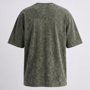 Wholesale Custom Printed Logo Price Best Selling Men's Green <b>Acid</b> Washed Oversized <b>Drop</b> Shoulder T-Shirts Heavy Cotton Outwears - Product Image 2