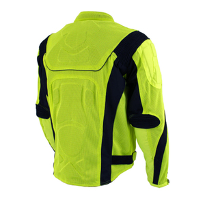 Chaqueta de Motocicleta de Lona de Alta Visibilidad para Hombre, Transpirable, Estilo Motero, Cierre de Cremallera, Resistente al Viento, de Cuero, para Invierno - Product Image 4