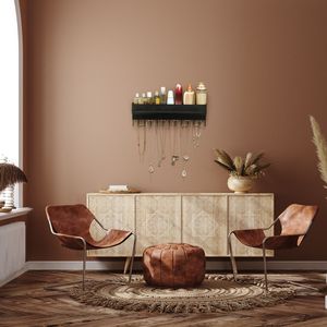 Portagioie da Parete Nero di Alta Qualità con 25 Ganci - Product Image 2