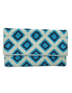 Elegant Handmade Beaded Foldable Evening Clutch Women Designer Pearl Embellished Wedding Party Luxury Ethnic Style Refratex - Product Image 3