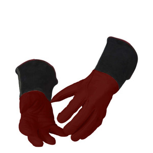 Gants de soudage TIG haute performance en cuir de chèvre et croûte de vache, résistants à l'abrasion, pour la lutte contre les incendies et la protection des mains et des bras lors du barbecue - Product Image 3