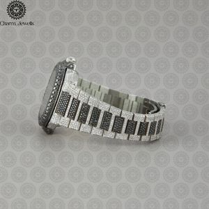 Reloj de Lujo para Hombre Charm_Jewells, Acero Inoxidable, Esfera de 40 mm, Diseño Mandala Negro, Cronógrafo, Movimiento Mecánico, Fecha Automática - Product Image 3