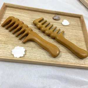 Peigne à cheveux en bois d'acacia antistatique de qualité supérieure, logo personnalisé, artisanat naturel, format poche - Product Image 1