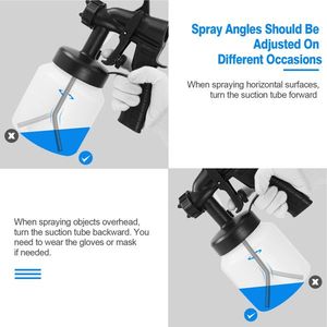 650W 800ML/Min HVLP Paint Sprayer Machine 3 Spraying Patterns with Moto Power Spray Gun for Oil Primer and Water Primer - Product Image 4